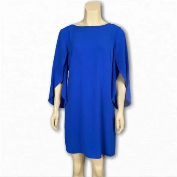 AB Studio Dress with Unique Sleeves Size Lg - Picture 3 of 11